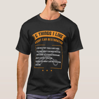 Grappig Car Guy Gift 5 dingen die ik leuk vind aan T-shirt