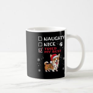 Grappig Cardigan Welsh Corgi Dog Christmas Naughty Koffiemok