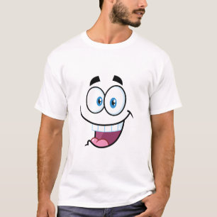 Grappig Cartoon Gezicht Uitdrukking T-Shirt