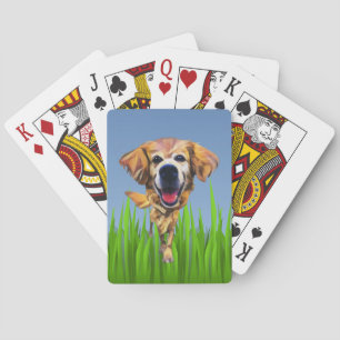 Grappig Cartoon Golden Retriever Deck van kaarten