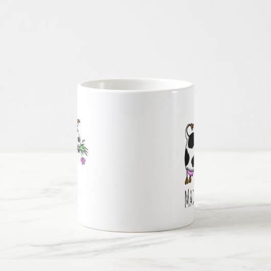 Grappig Cartoon Mad Koe Mok - personaliseer het! K (Center)