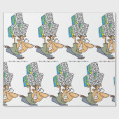 Grappig Cartoon Man Paniek kopen toiletpapier Cadeaupapier (Vlak)