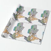 Grappig Cartoon Man Paniek kopen toiletpapier Cadeaupapier (Uitgerold)