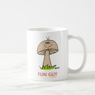 Grappig Cartoon Mushroom Fun Guy Message on Back Koffiemok