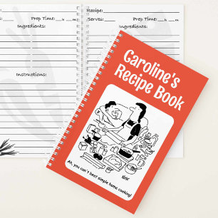 Grappig Cartoon Persoonlijk Receptenboek Notitieboek