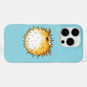 Grappig Cartoon Puffer Fish Design Case-Mate iPhone Case (Achterkant (horizontaal))