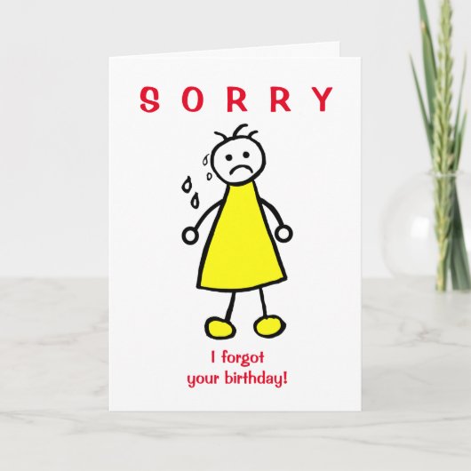 Grappig Cartoon Sorry dat ik me niet vergis. Kaart (Voorkant)