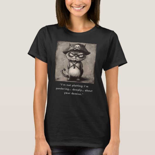 Grappig Cat grafisch ontwerp #4 T-shirt (Voorkant)