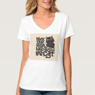Grappig Cat Lover Quote Design T-shirt
