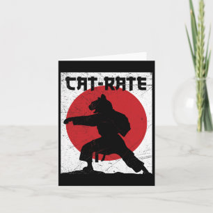 Grappig Cat-rate Cat Karate Gift voor Martial Arts Kaart