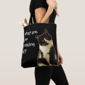 Grappig Cat "Waar kijk je naar?" Draagtas (Dichtbij)