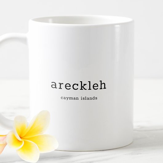 Grappig Caymaneilanden dialect Areckleh Koffiemok