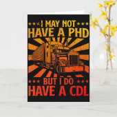Grappig Cdl-vrachtwagenbestuurderontwerp voor mann Kaart (Gele Bloem)