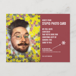 Grappig Cereal Christmas Stupid Photo Card Briefka Briefkaart