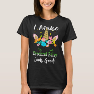 Grappig Cerebral Palsy Awareness Eenhoorn Groen T-shirt