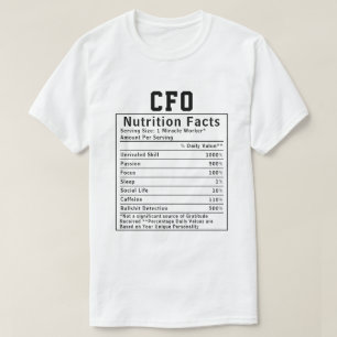 Grappig CFO voedingsfeiten cadeau voor Chief Finan T-shirt