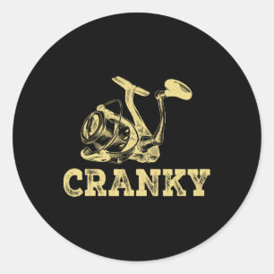 Grappig Chagrijnig Geschenkidee voor Visliefhebber Ronde Sticker