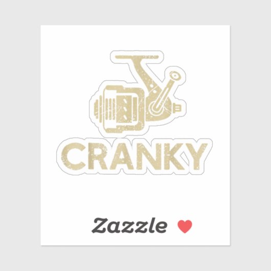 Grappig chagrijnig Gevist Sticker (Vel)