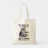 Grappig chagrijnig kat Gezegde Tote Bag (Achterkant)