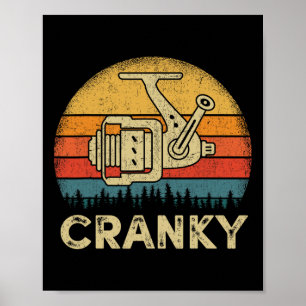 Grappig Chagrijnig Visrol Puntje T-Shirt Humor Vis Poster