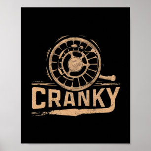 Grappig Chagrijnig Visrollenshirt Humor Visser Poster