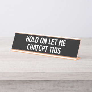 Grappig ChatGPT-collegecadeau Gen z grappig Bureau Naambordje