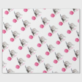 Grappig chaton Low Poly Cadeaupapier (Vlak)