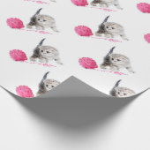 Grappig chaton Low Poly Cadeaupapier (Hoek)