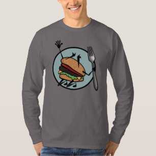 GRAPPIG CHEESEBURGER T-SHIRT MET LANGE MOUWEN