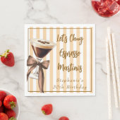 Grappig Chic Let's Chug Espresso Martinis Verjaard Servet (Insitu)