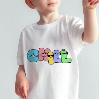 Grappig CHILL grafisch t shirt voor kinderen | DP7