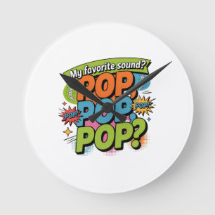 Grappig Chiropractor Pop Geluidsgeschenk Ronde Klok