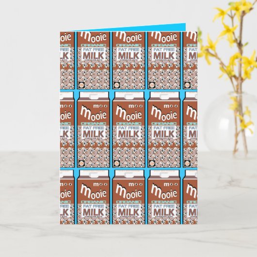 Grappig Chocolademelk Verjaardag Kaart Gift (Gele Bloem)