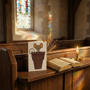 Grappig christelijke kerk muis karakter kaart