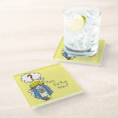 Grappig Christelijke kerststaartschapen Glazen Onderzetter (Schuin)