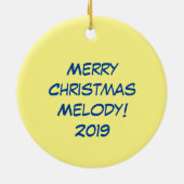 Grappig Christelijke kerststaartschapen Keramisch Ornament (Achterkant)