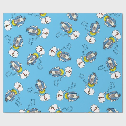 Grappig Christelijke kerststaartschapenkap-Cartoon Cadeaupapier (Vlak)