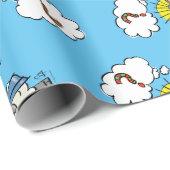 Grappig Christelijke kerststaartschapenkap-Cartoon Cadeaupapier (Rol Hoek)