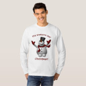 Grappig Christmas Snowman T-shirt (Voorkant volledig)