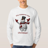 Grappig Christmas Snowman T-shirt (Voorkant)