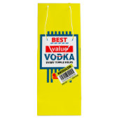 Grappig Christmas Wodka label Wijn Cadeautas (Achterkant)