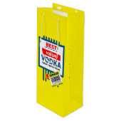 Grappig Christmas Wodka label Wijn Cadeautas (Voorkant Gekanteld)