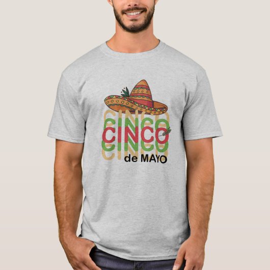 Grappig Cinco de Drinko Cinco de Mayo Drink T-shirt (Voorkant)