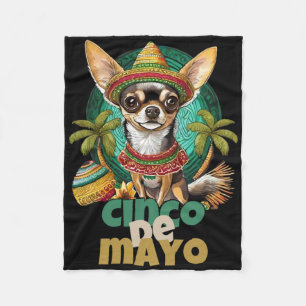 Grappig Cinco De Mayo Hond Design Schattige Chihua Fleece Deken
