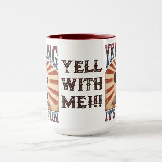 Grappig  circus boos beer schreeuwen is leuk mok (Midden)