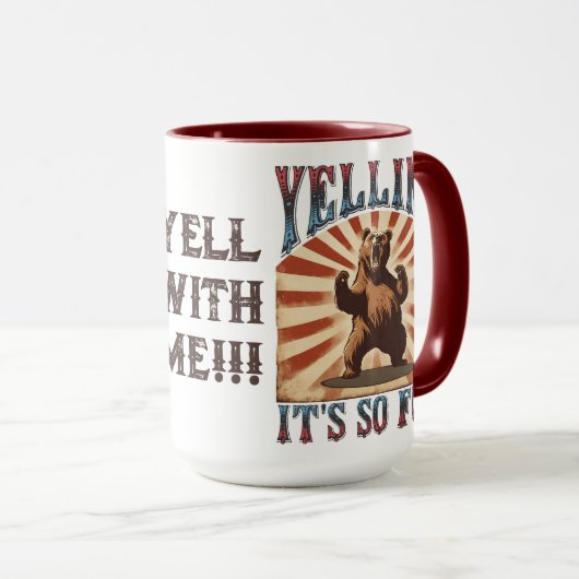 Grappig  circus boos beer schreeuwen is leuk mok (Voorkant rechts)