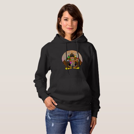Grappig circus hoodie (Voorkant volledig)