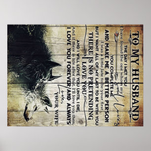 Grappig citaat aan echtgenoot Cadeau voor echtge Poster