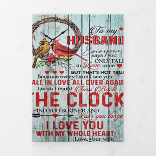 Grappig citaat aan echtgenoot   Cadeau voor Man   Drieluik Aankondiging