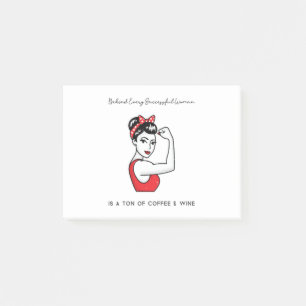 Grappig citaat achter elke succesvolle vrouw is .. post-it® notes